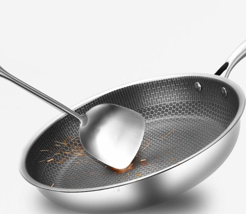 Stainless Steel Non-Stick Frying Pan | Durable, Ergonomic Design & Compatible with All Cooktops for Everyday Cooking