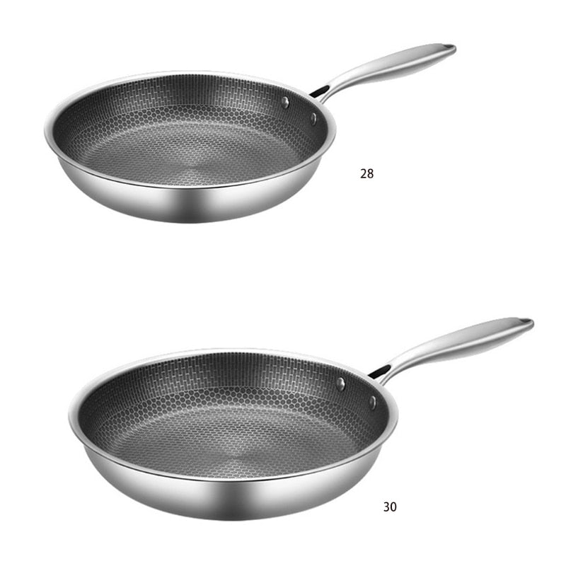 Stainless Steel Non-Stick Frying Pan | Durable, Ergonomic Design & Compatible with All Cooktops for Everyday Cooking