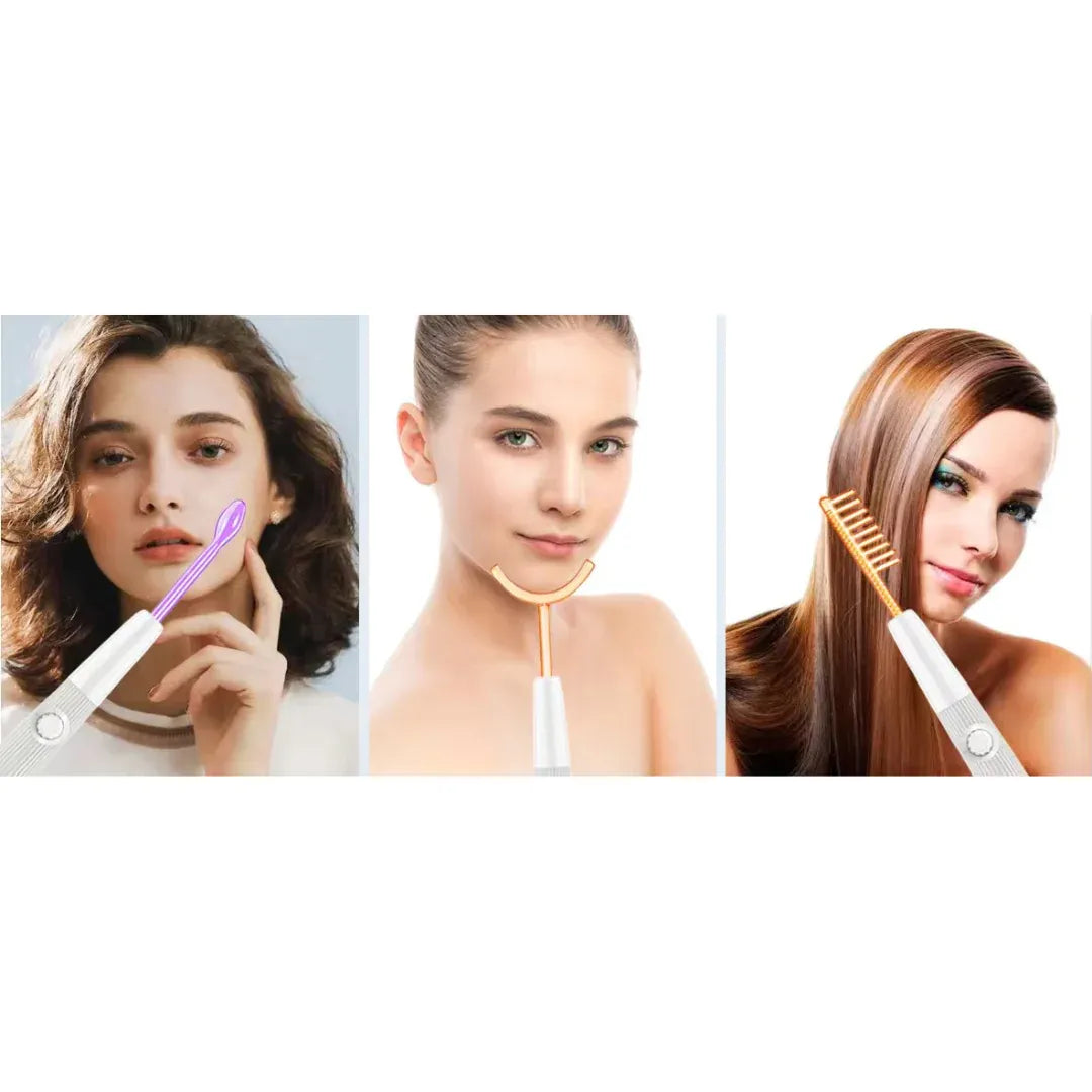 Elysium Glow™ | Professional High-Frequency Facial Wand | Anti-Aging Skin Rejuvenation Device for Home Use & Spa Treatments