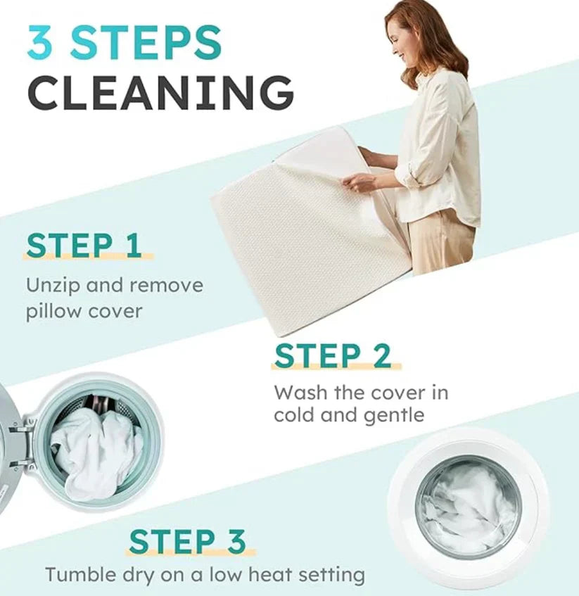 Wedge Pillow for Sleep Apnea | Elevates Head, Reduces Snoring & Acid Reflux for Restful Sleep