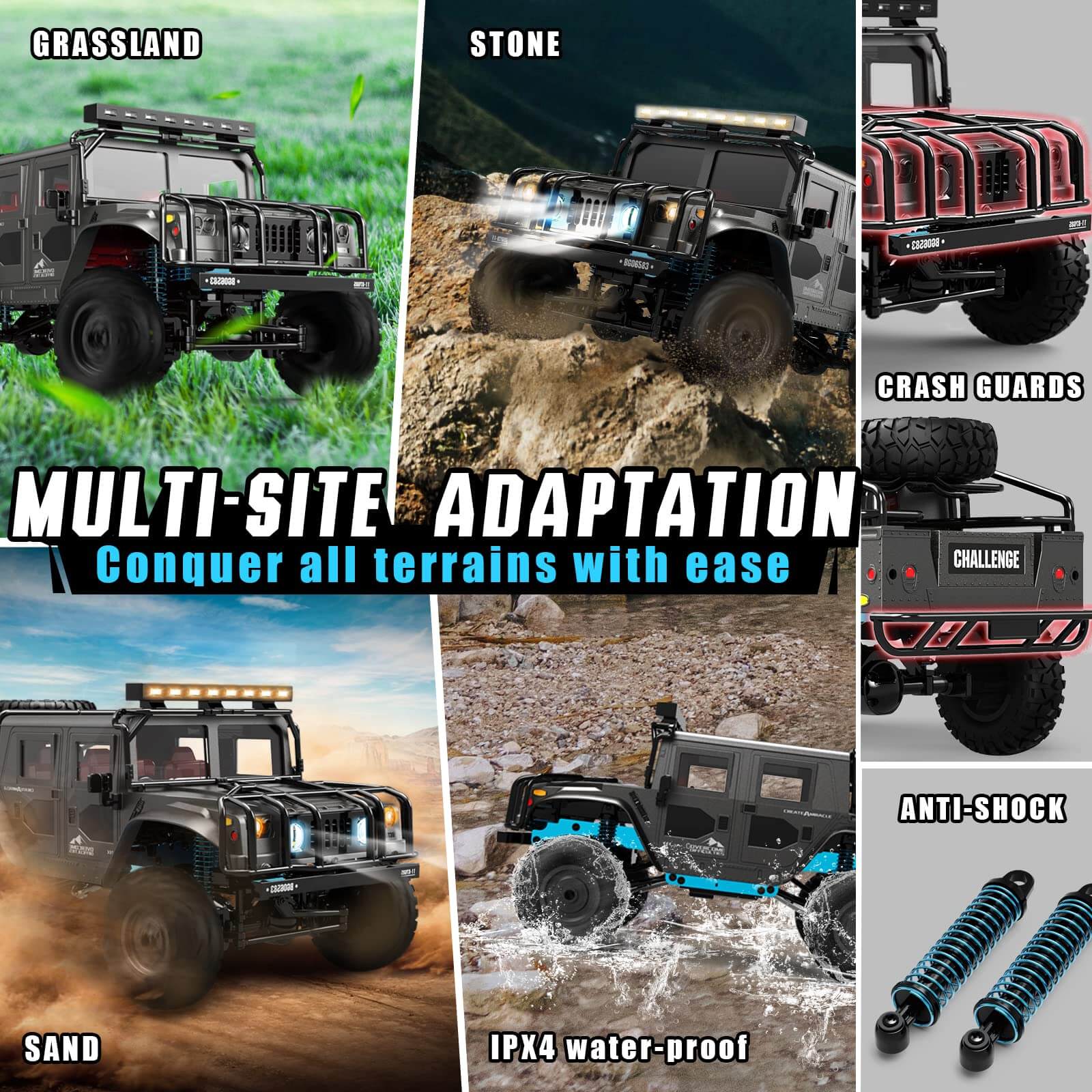 1/12 Jeep RC Truck 4WD RTR Remote Jeep Wrangler Brushed Remote Control Truck RC Rock Crawler