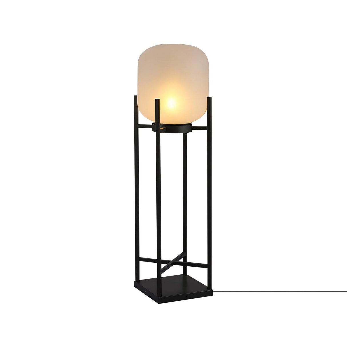 Solar Floor Lamp Lantern - Waterproof LED Outdoor Lighting for Patios, Gardens, and Backyards