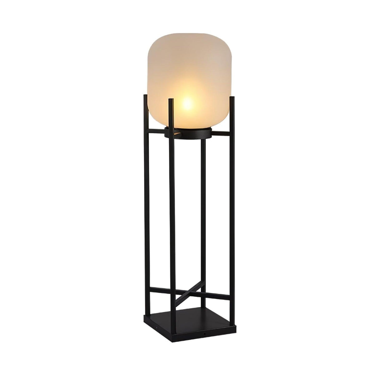 Solar Floor Lamp Lantern - Waterproof LED Outdoor Lighting for Patios, Gardens, and Backyards