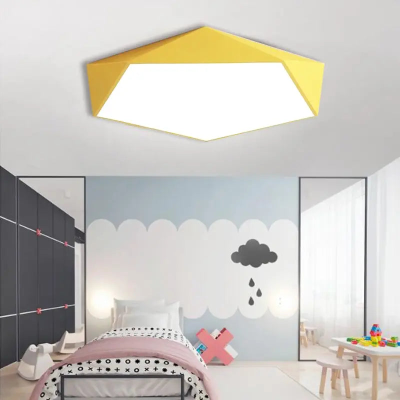 Lumina Polygon - Pentagonal Ceiling Lamp Macaron