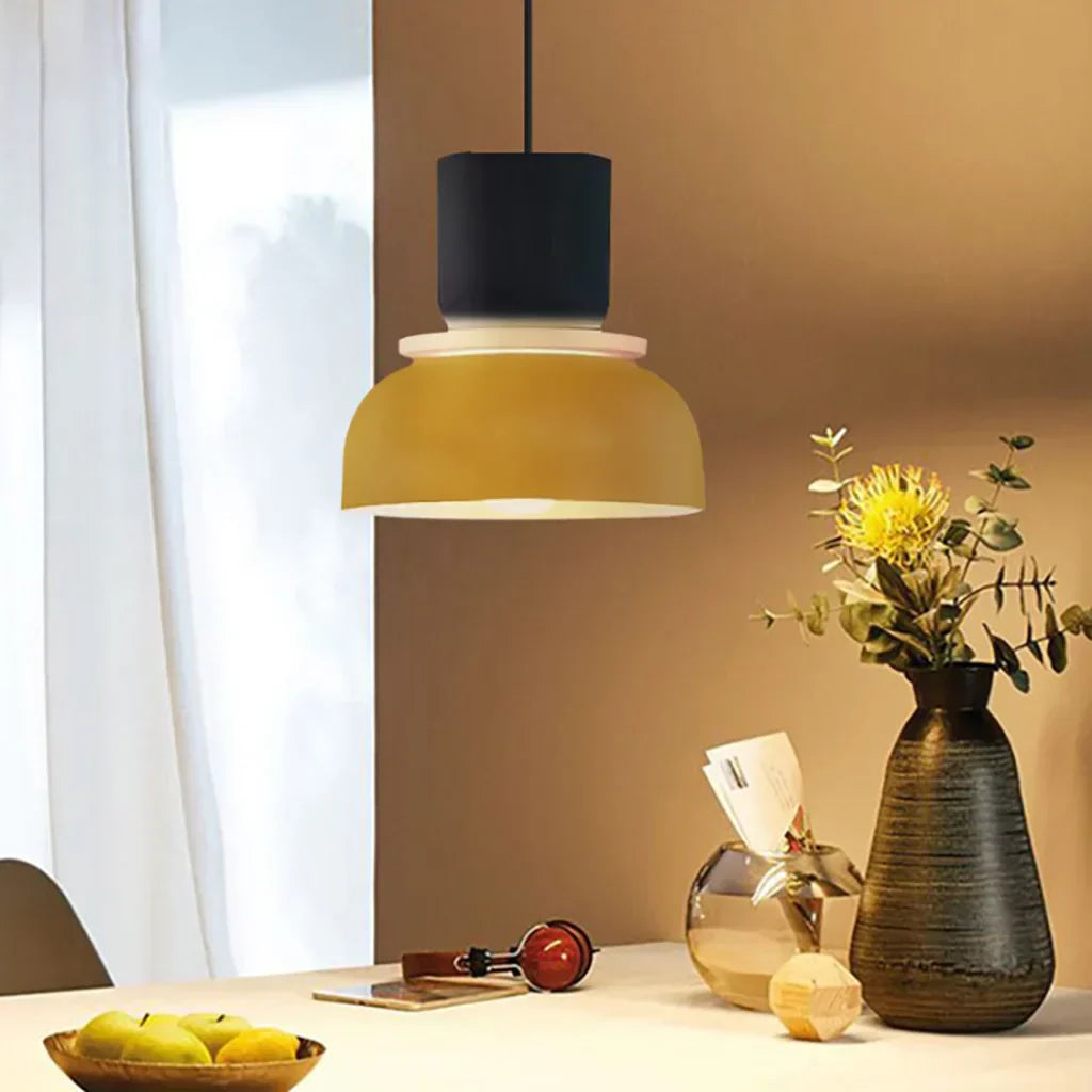 Nordic Color Block Pendant Light Fixture - Modern Hanging Lamp for Kitchen & Dining Room