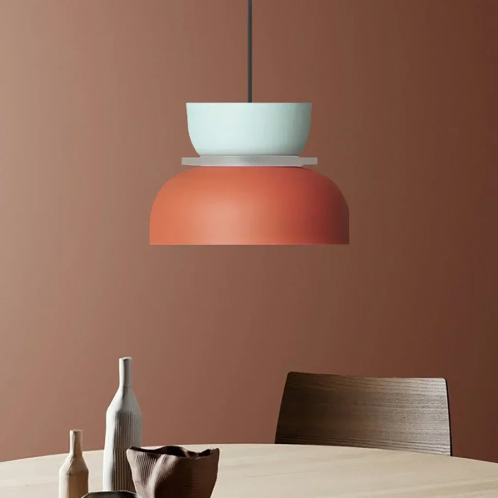Nordic Color Block Pendant Light Fixture - Modern Hanging Lamp for Kitchen & Dining Room
