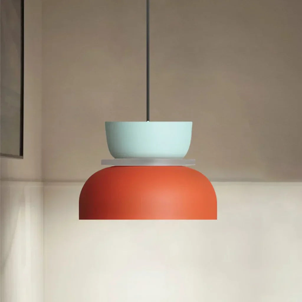 Nordic Color Block Pendant Light Fixture - Modern Hanging Lamp for Kitchen & Dining Room