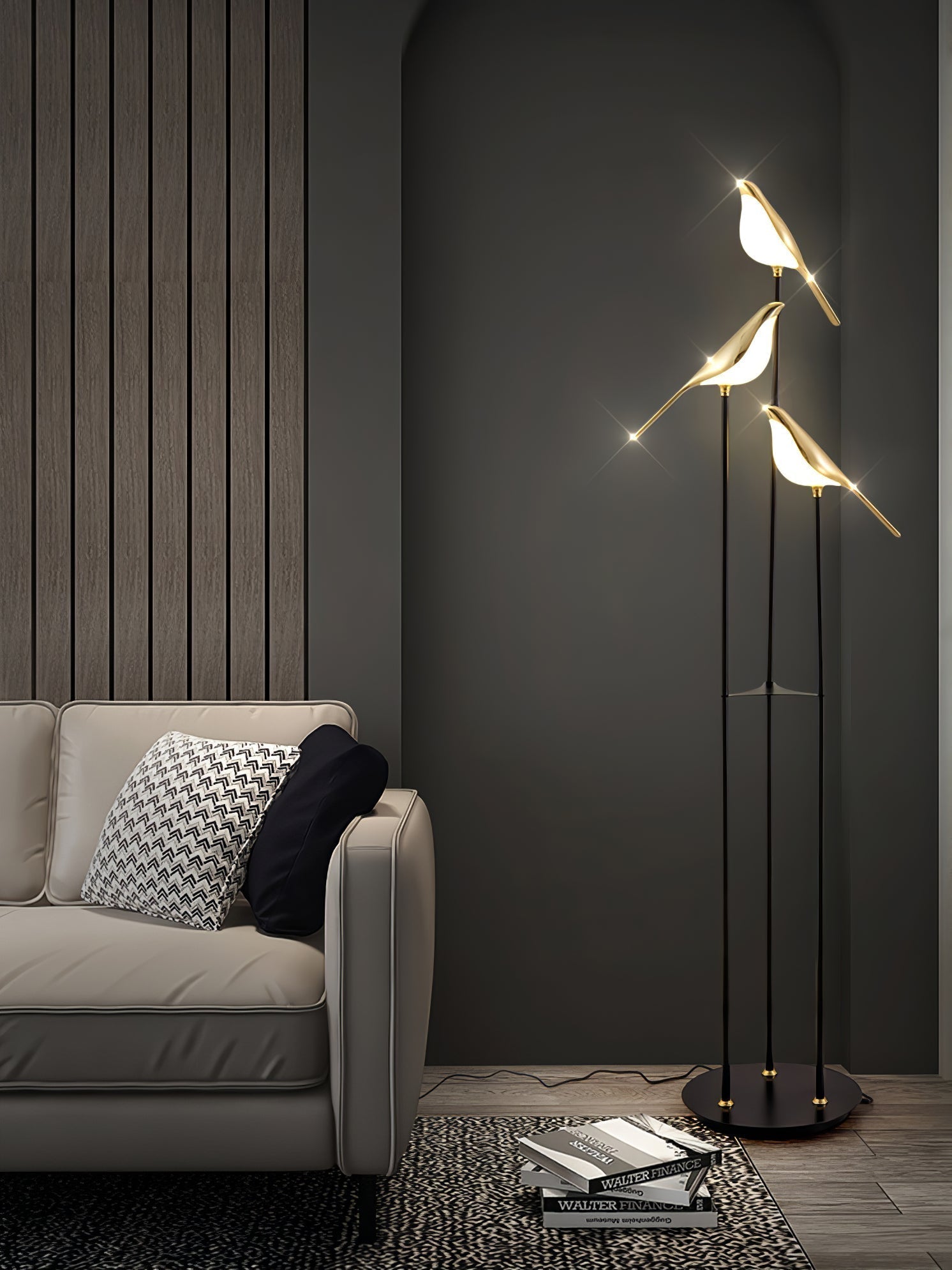 LED Torchiere Floor Lamp with Adjustable Height and Soft Light for Living Room & Bedroom Use