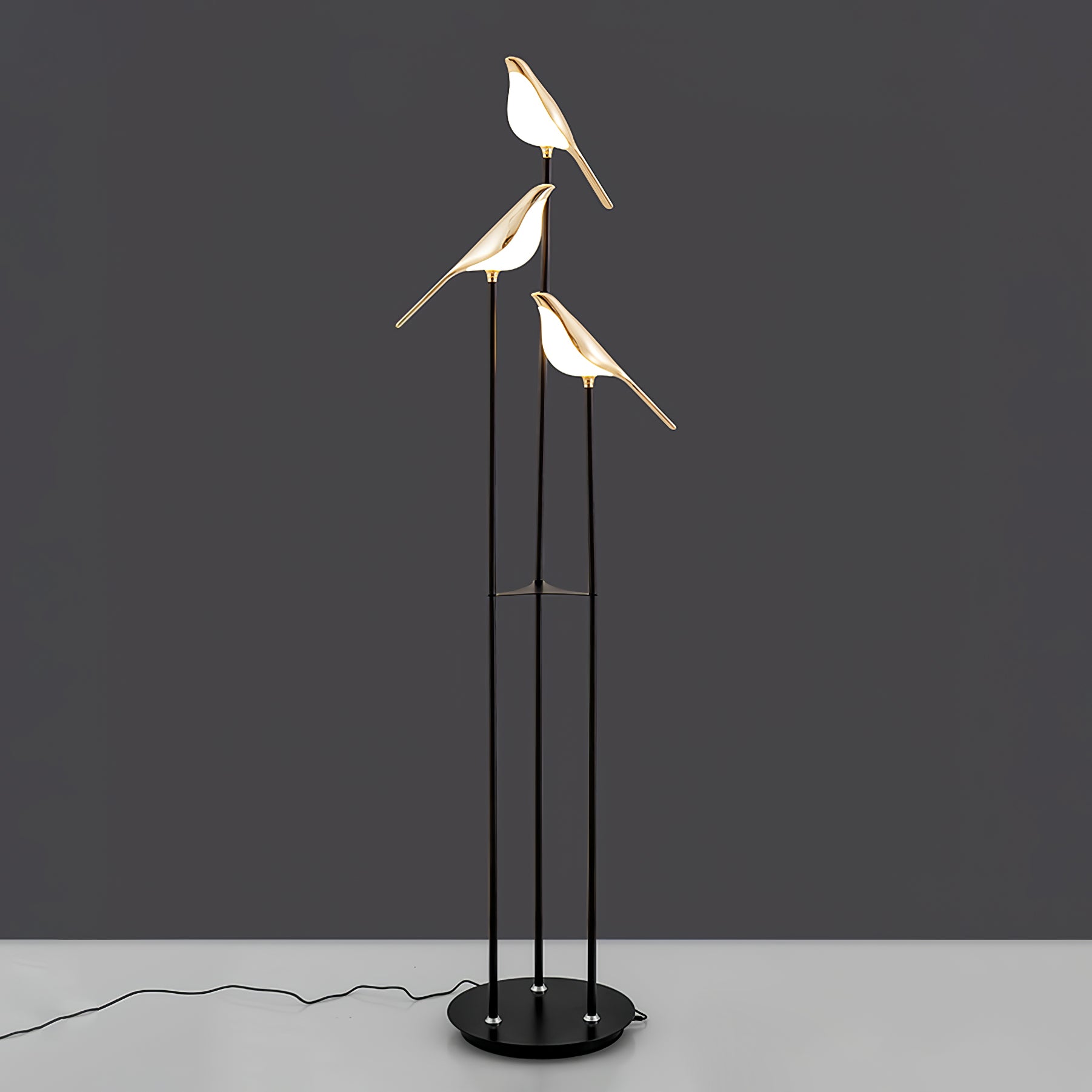 LED Torchiere Floor Lamp with Adjustable Height and Soft Light for Living Room & Bedroom Use