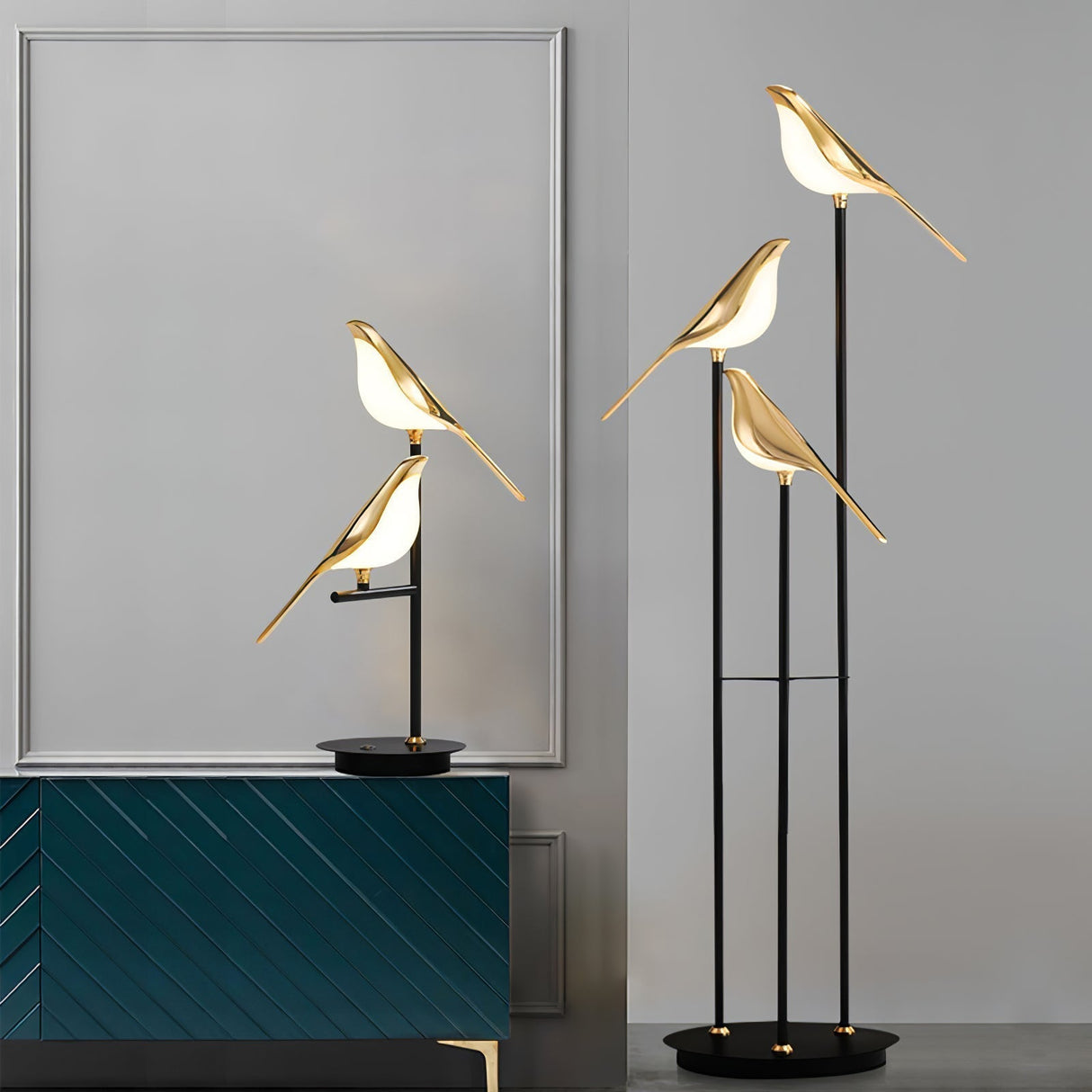 LED Torchiere Floor Lamp with Adjustable Height and Soft Light for Living Room & Bedroom Use