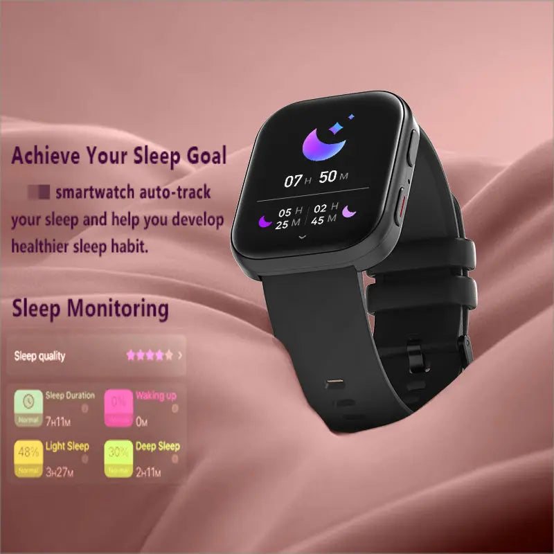 FITVII HM57 Health & Fitness Tracker (Answer/Make Calls), Smart Watch with HR+BP+SPO2 Monitor