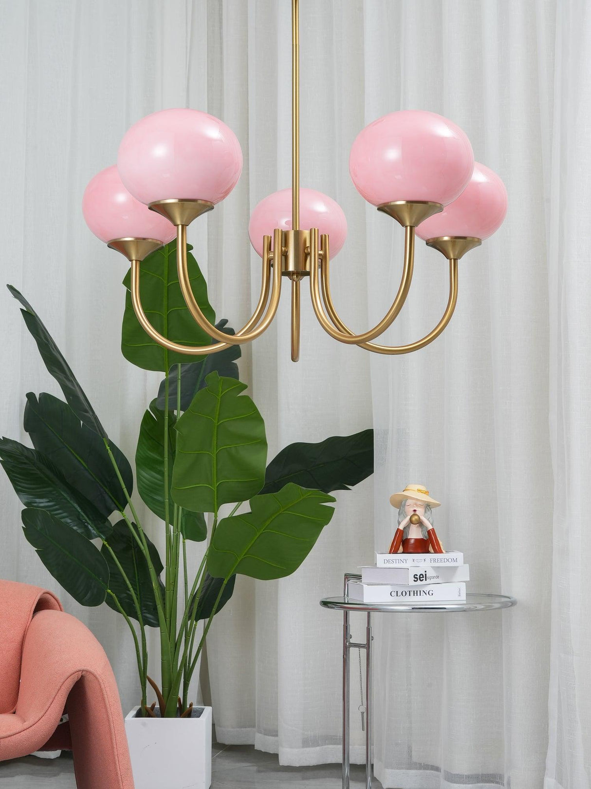 LED Marshmallow Chandelier Light Fixture - Modern White Pendant Lighting for Dining Room & Living Room Decor