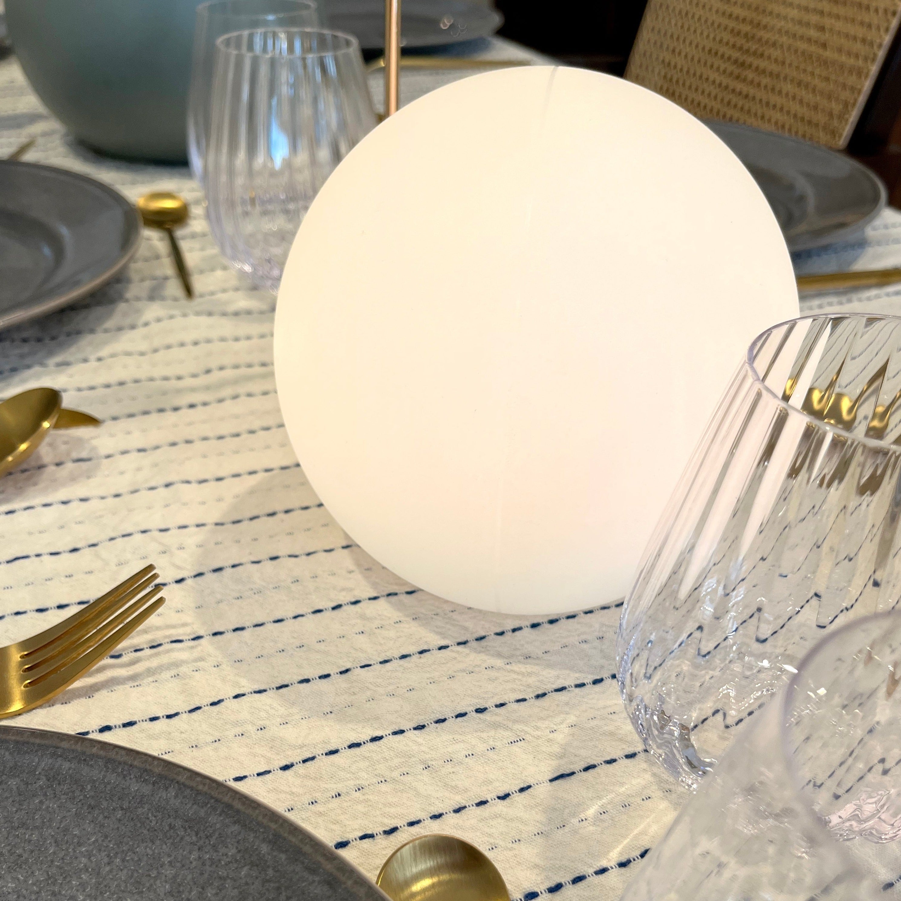 LED Wireless Table Lamp - Rechargeable Modern Light Fixture for Home, Office, and Nightstand Use