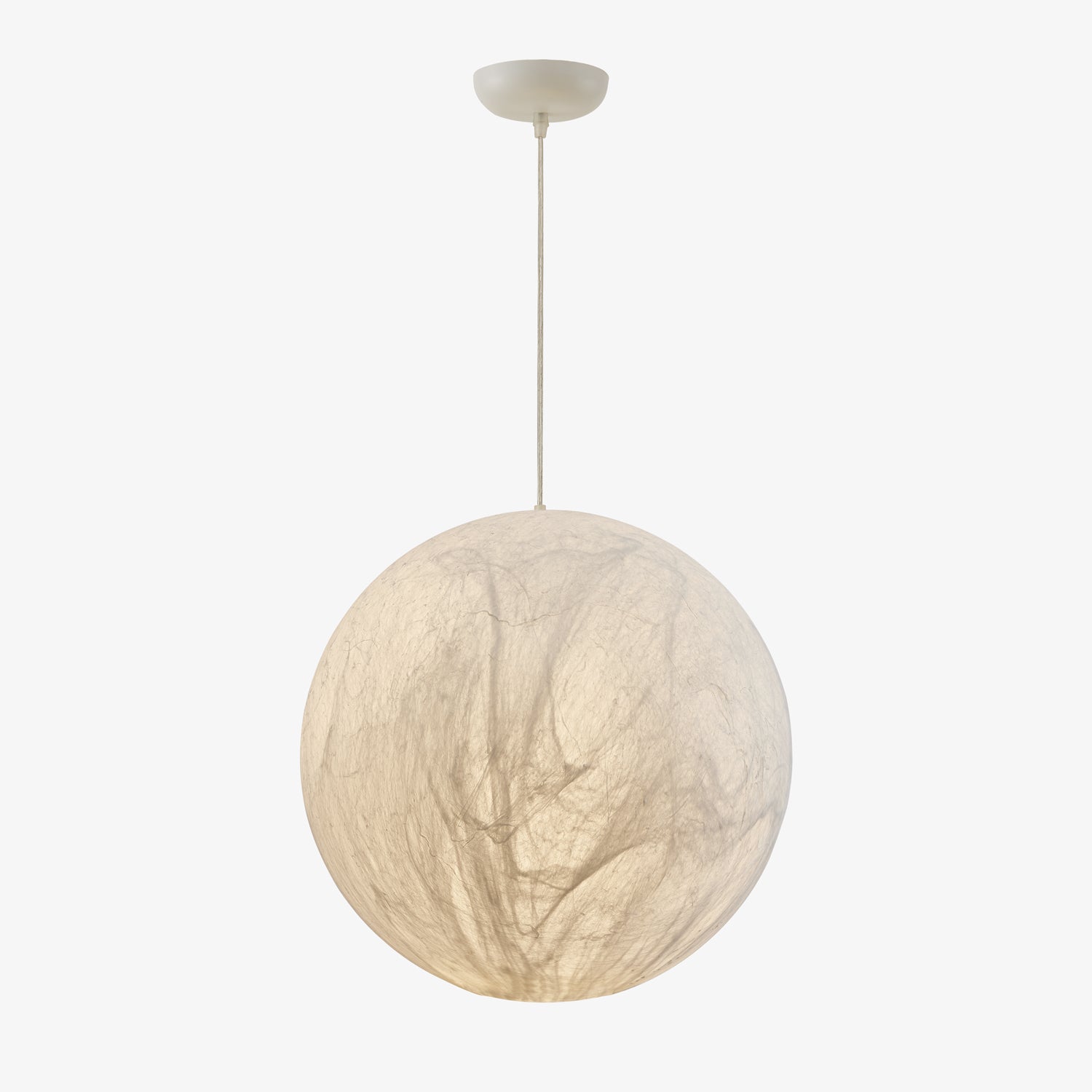 Moon Silk Pendant Lamp - Modern Hanging Light Fixture for Living Room & Dining Room Decor