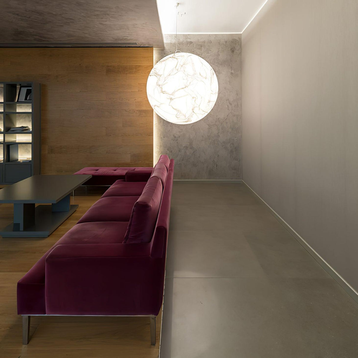 Moon Silk Pendant Lamp - Modern Hanging Light Fixture for Living Room & Dining Room Decor