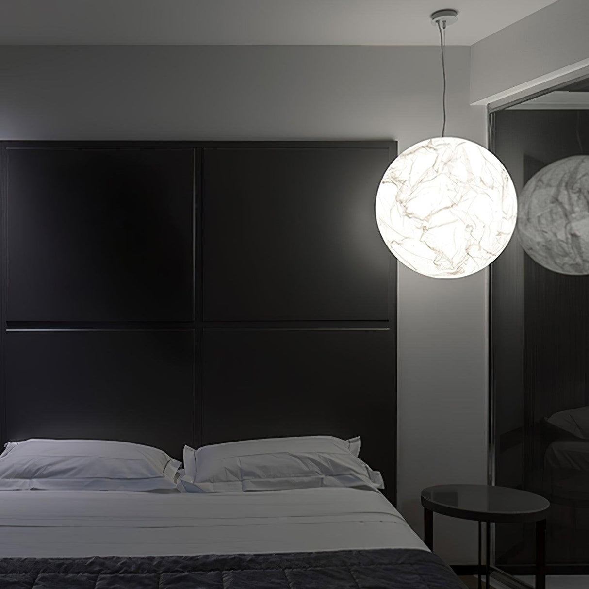 Moon Silk Pendant Lamp - Modern Hanging Light Fixture for Living Room & Dining Room Decor