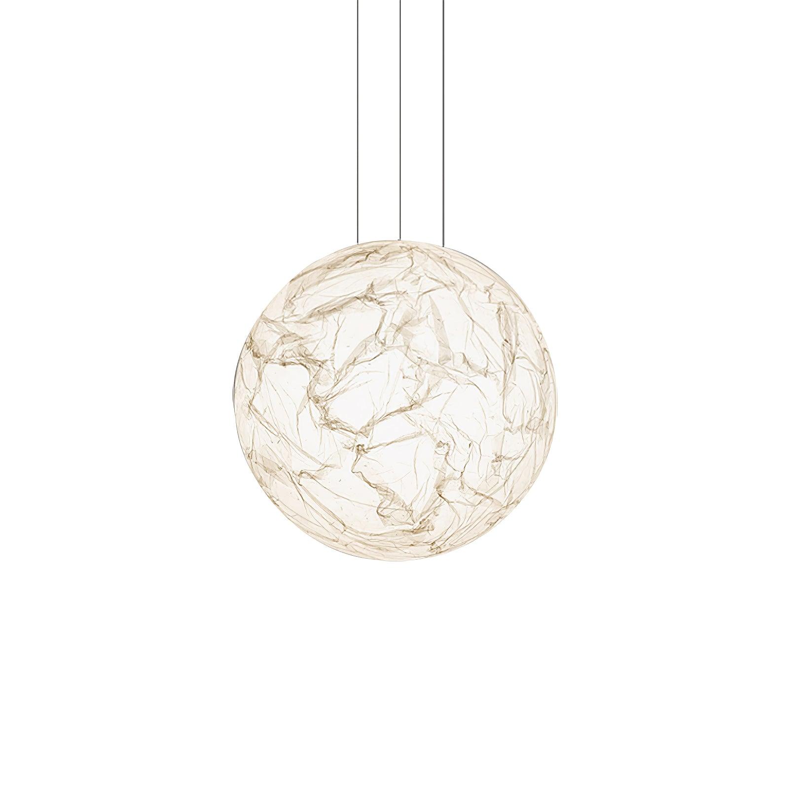Moon Silk Pendant Lamp - Modern Hanging Light Fixture for Living Room & Dining Room Decor