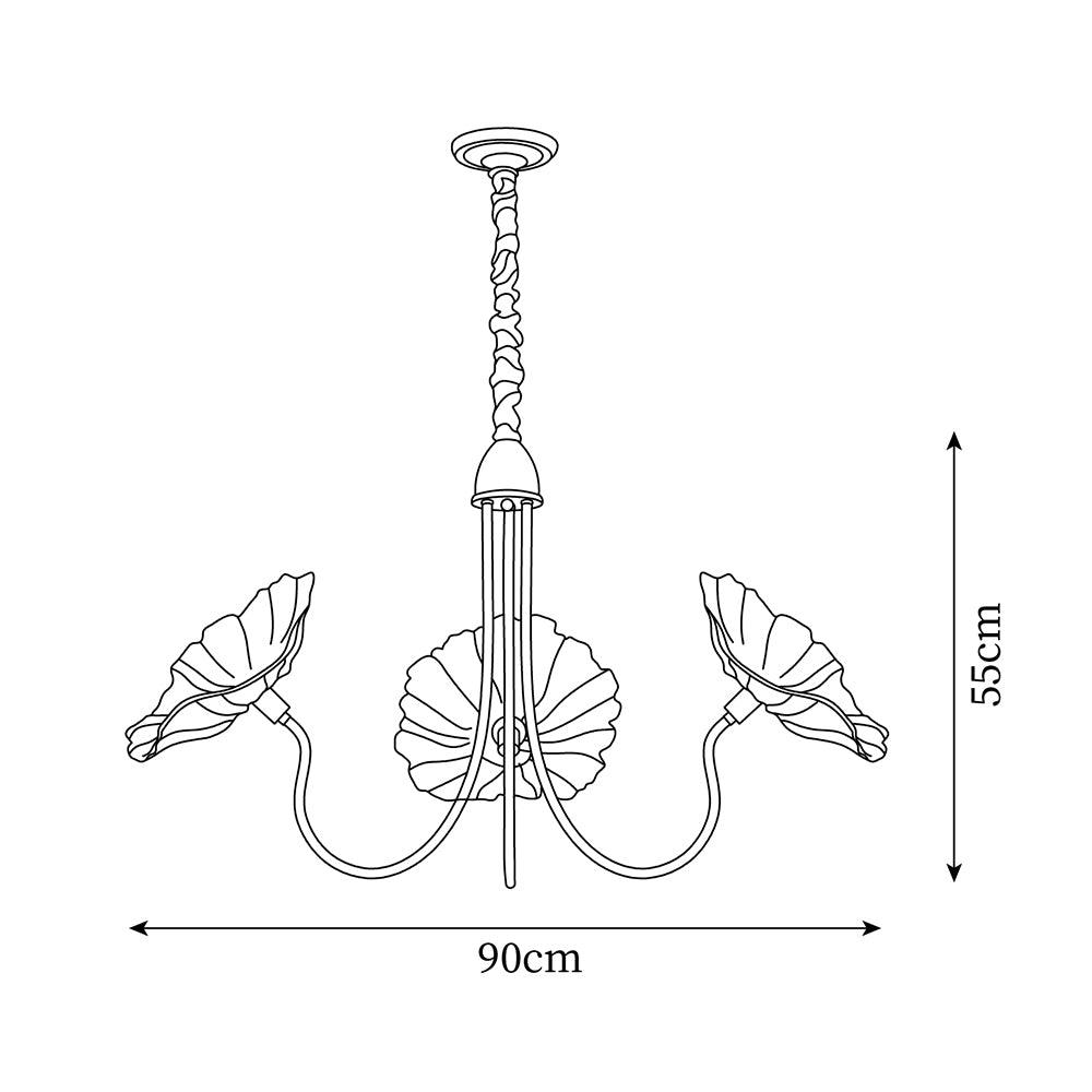 Murano Glass Flower Chandelier with Colorful Petals for Living Room, Dining Room & Entryway Lighting