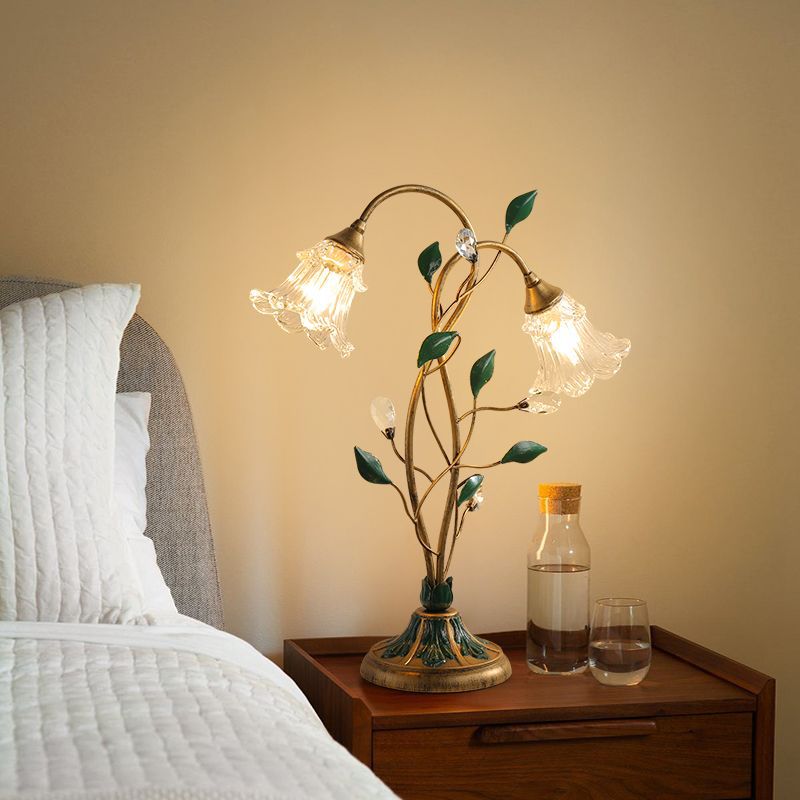 LED French Flower Table Lamp - Decorative Lighting Fixture for Living Room & Bedroom Decor