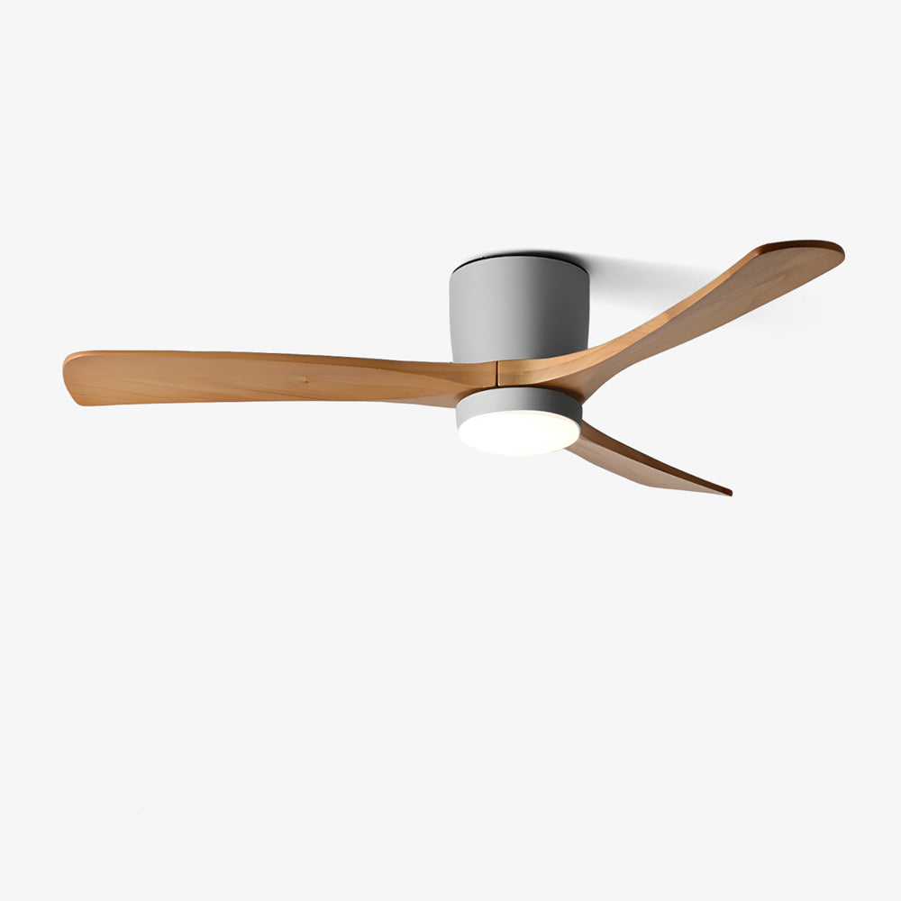 Nordic Wooden Ceiling Fan Light 42/48 Inch with LED for Living Room & Bedroom Lighting