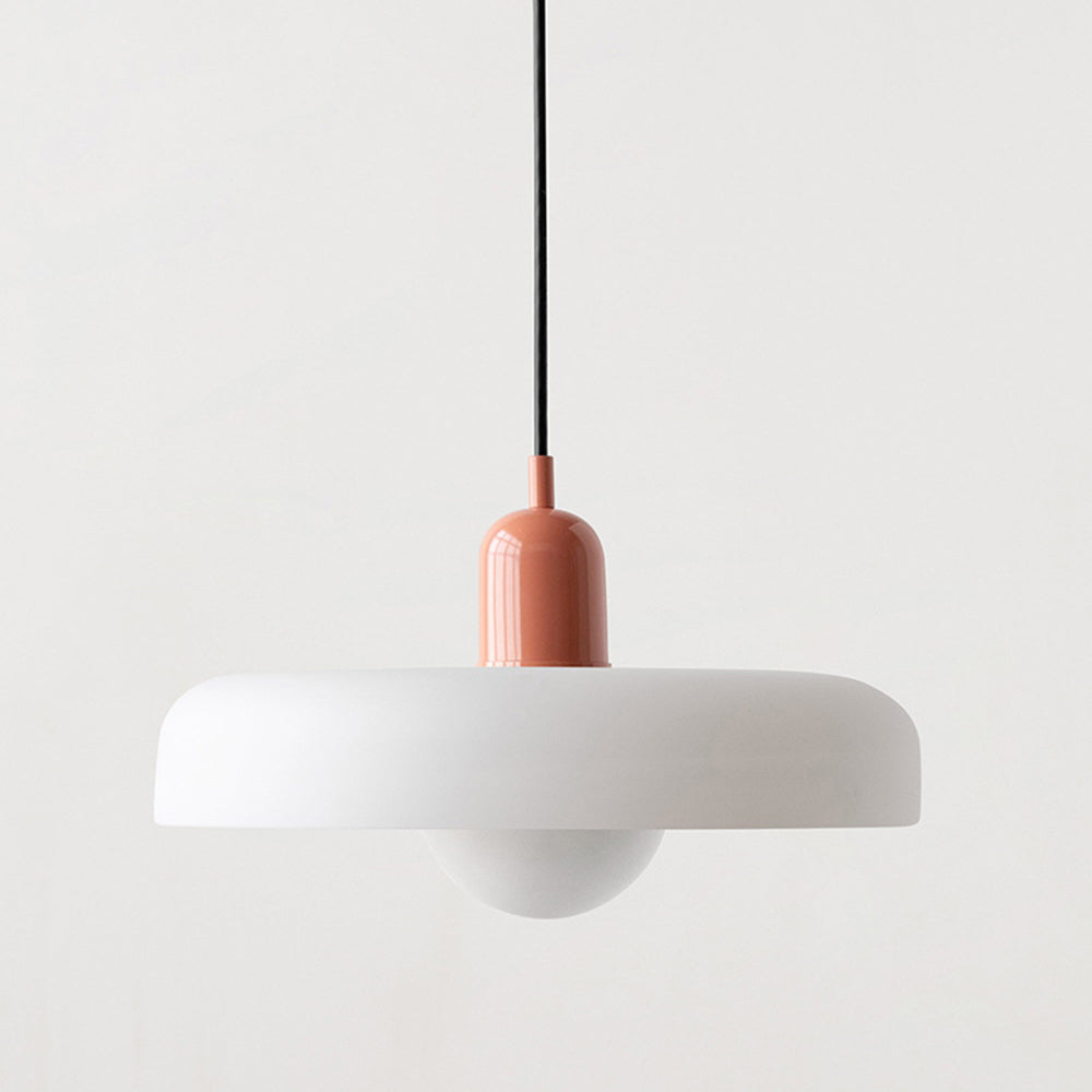 Scandi Bauhaus Pendant Light – Stylish Orange Ceiling Lamp for Contemporary Spaces