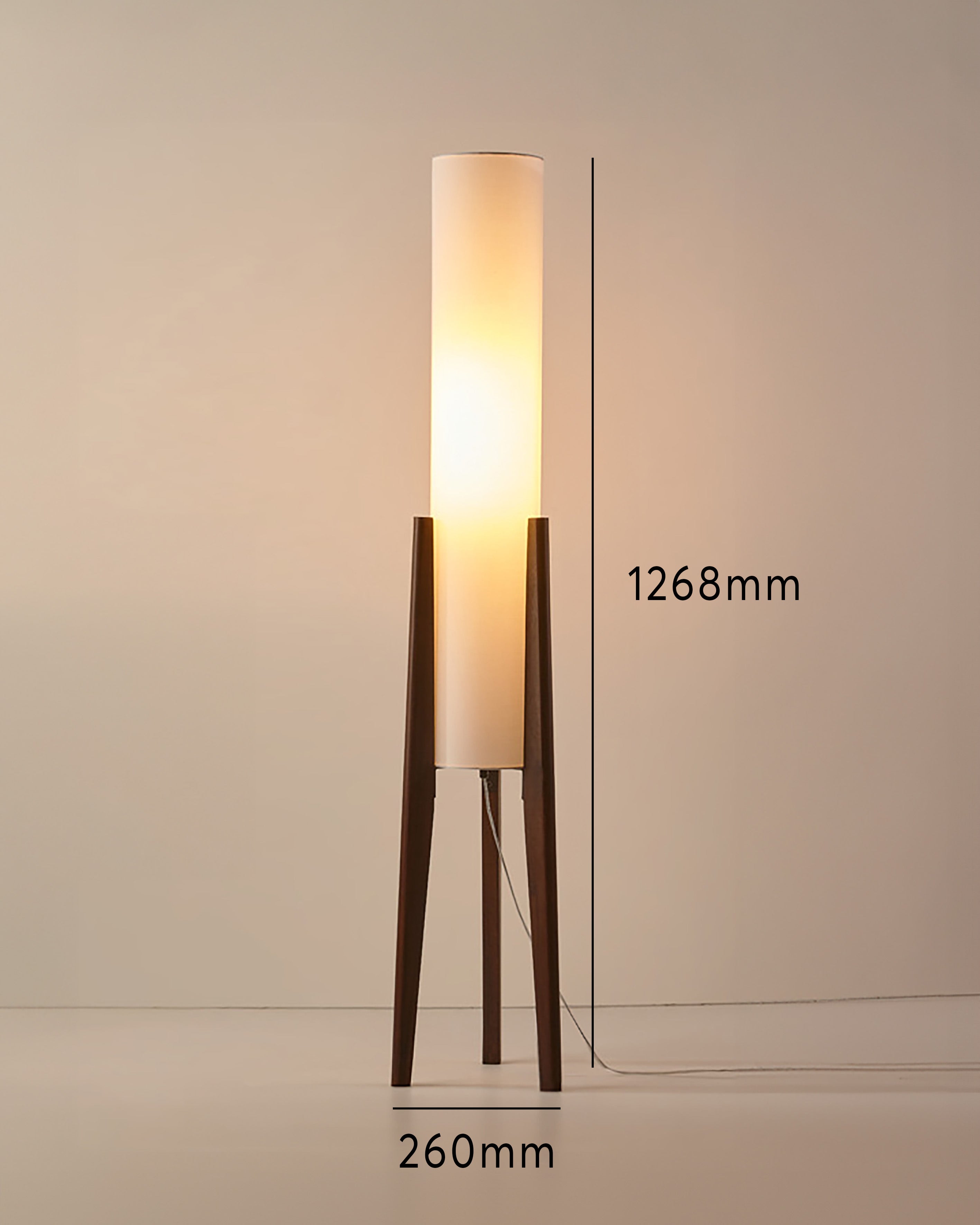 Solid Wood Walnut Floor Lamp - Modern Art Design for Living Room & Bedroom Lighting
