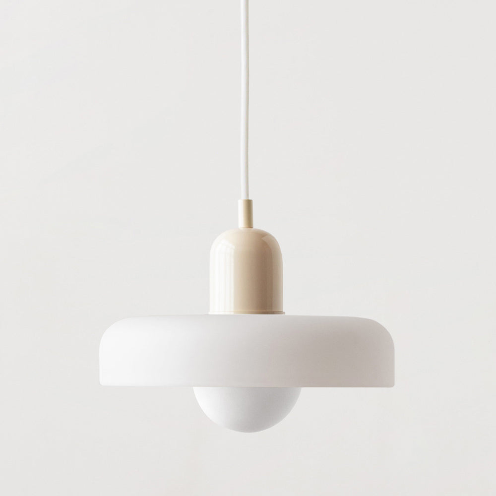 Bauhaus Pendant Light | Colored Glass, Adjustable Height & Ideal for Dining Rooms and Modern Interiors
