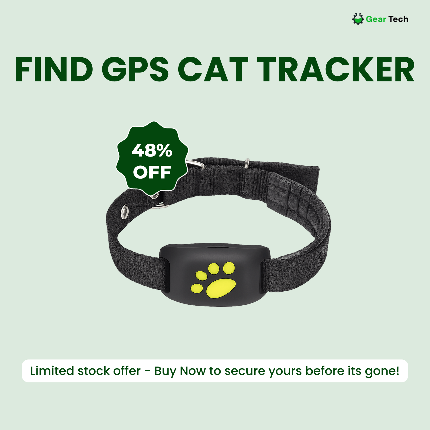 #1 Find GPS Cat Tracker with Real-Time Location, Waterproof Design, and Activity Monitoring for Pet Safety and Tracking