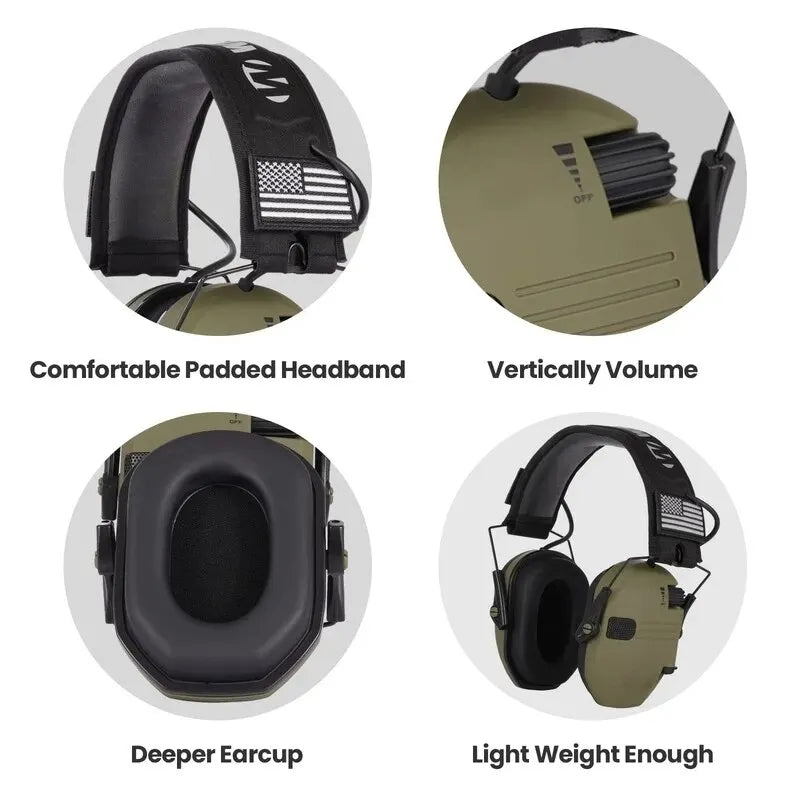 Protective Shooting Headphones | Active Noise Reduction, Lightweight & Comfortable for Shooting Activities