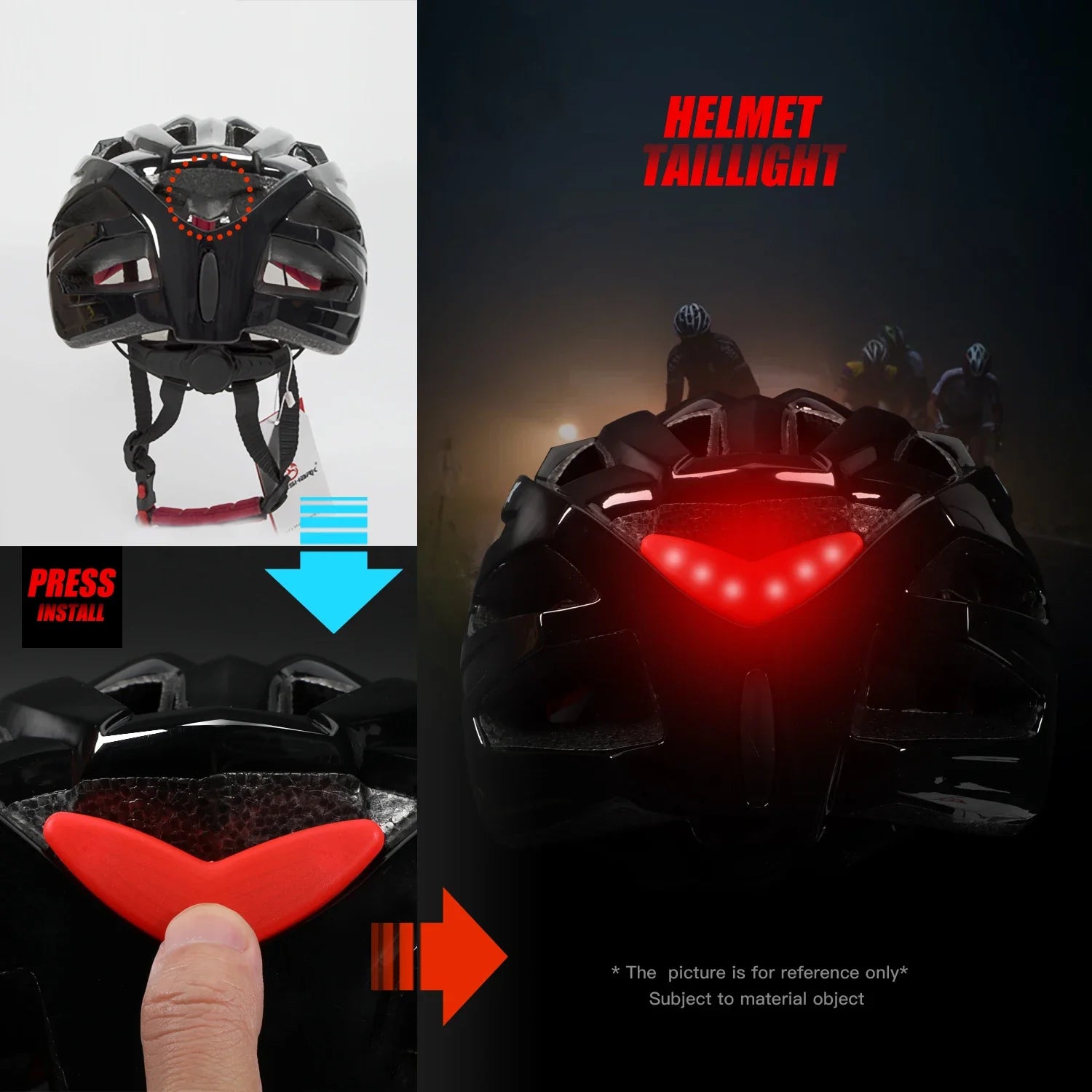Bicycle Helmet | Lightweight, Integrated LED Rear Light & Optimal Safety for Men and Women