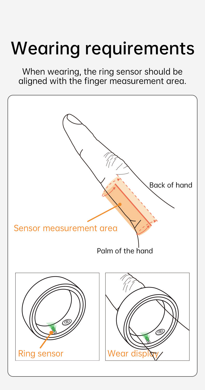 KR001 Health Smart Ring 5-day Battery Life Sports Heart Rate Blood Oxygen Blood Pressure Sleep Health Tracker