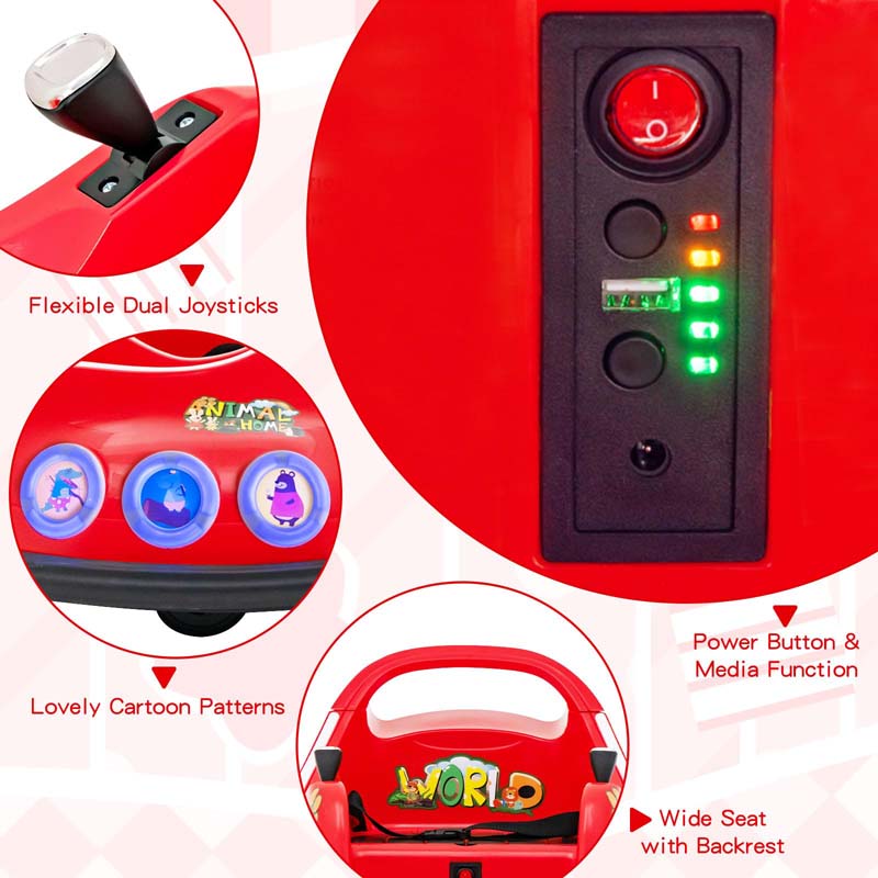 Electric Toddler Bumper Car with Remote Control, Flashing LED Light & Music, 12V Battery Powered Baby Ride on Bumper Toy Car