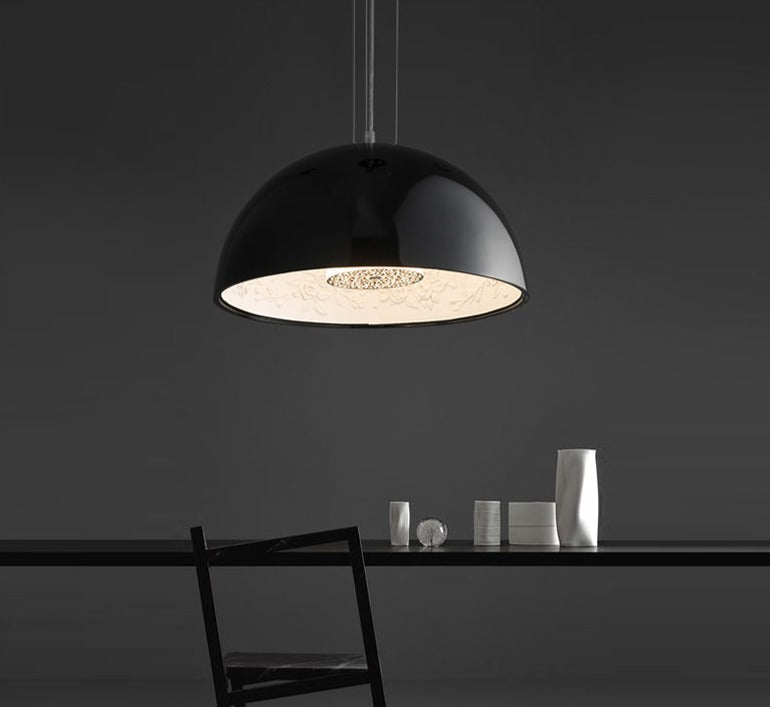 Orange Pendant Light – Mid-Century Modern Hanging Lamp for Dining Room & Lounge