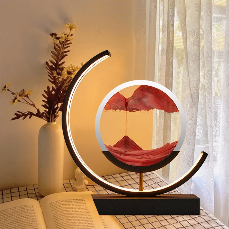 Sand Table Lamp | Calming Sandscape Design | Perfect for Home Decor & Relaxation Spaces
