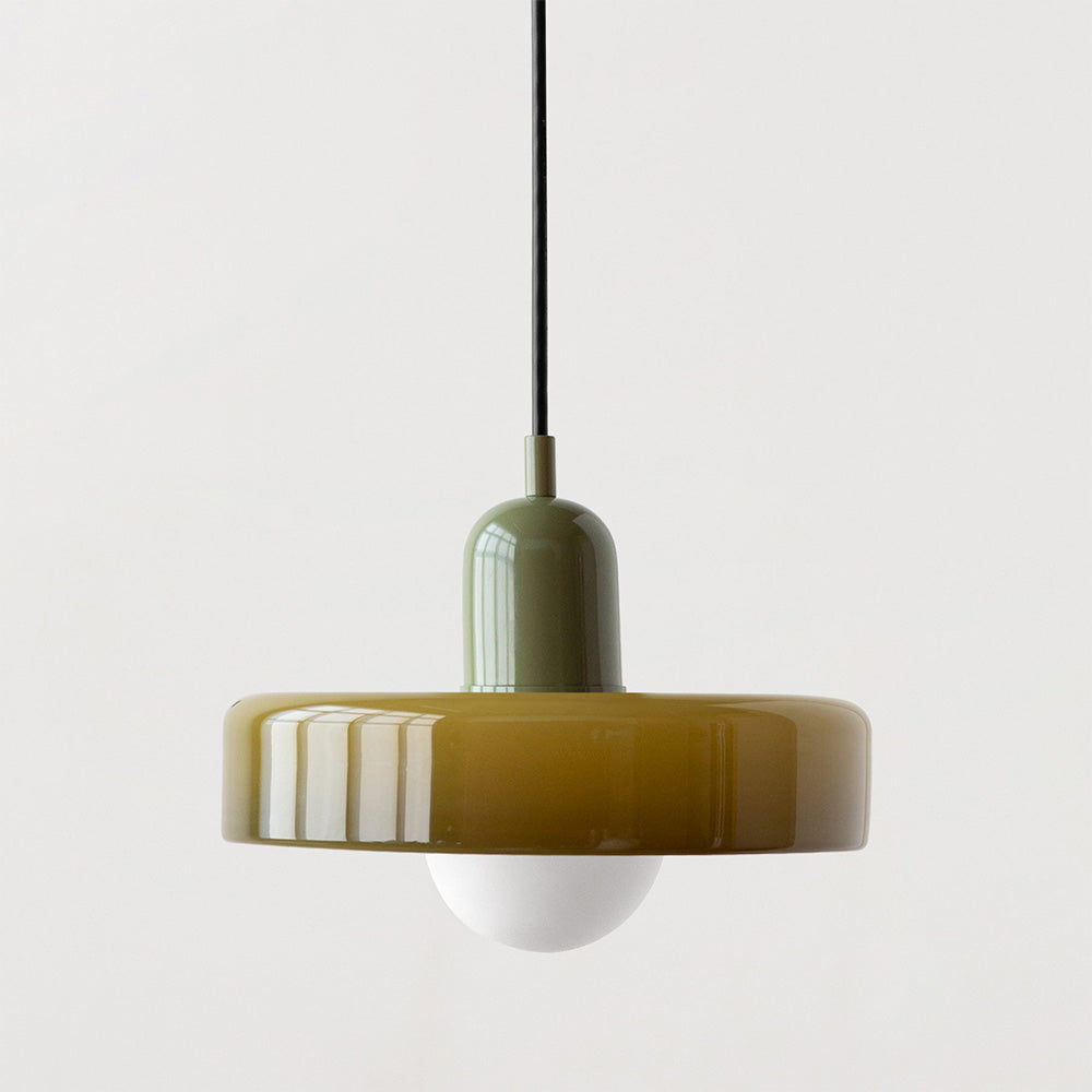 Scandi Bauhaus Pendant Light – Stylish Orange Ceiling Lamp for Contemporary Spaces