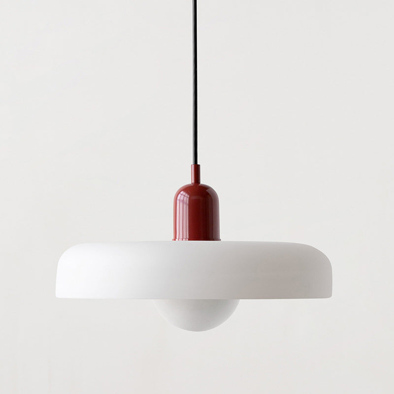 Scandi Bauhaus Pendant Light – Stylish Orange Ceiling Lamp for Contemporary Spaces