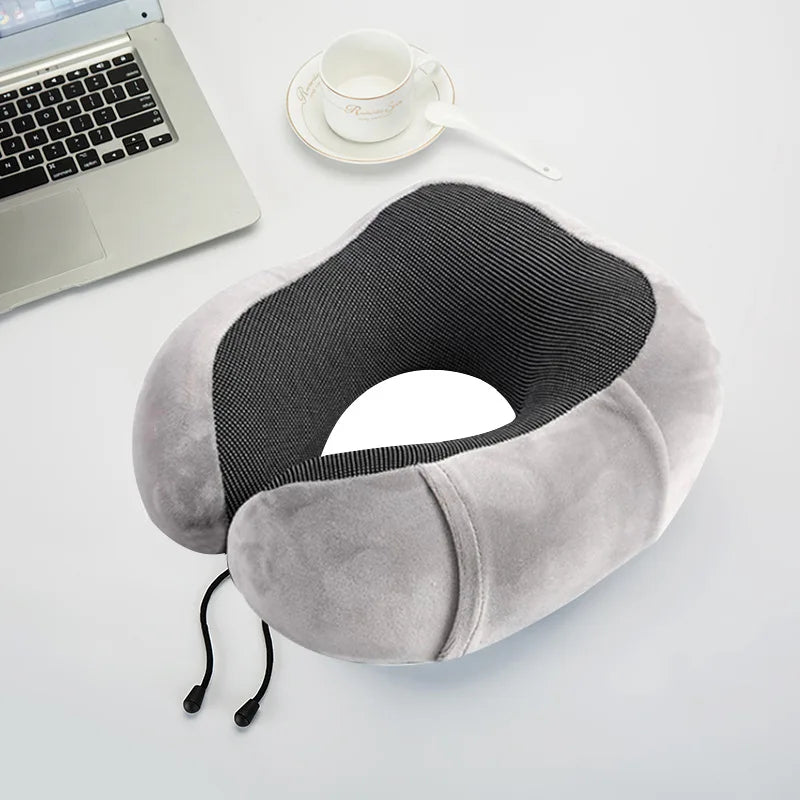 U Shaped Travel Pillow Memory Foam with Massage Function