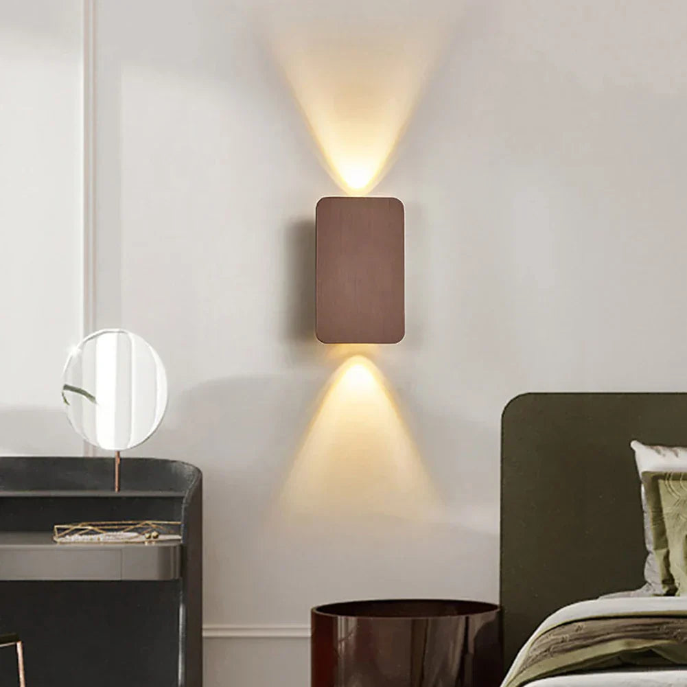 Aria Modern Square Wall Lamp – Up and Down Lighting for Bedroom and Living Room