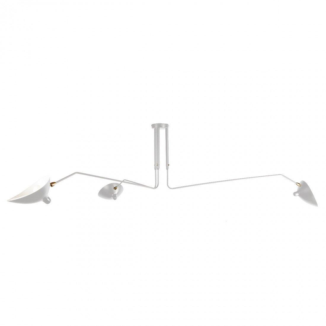 LED Ceiling Light Fixture - Serge Mouille Style - Adjustable Arm Design for Living Room & Modern Spaces