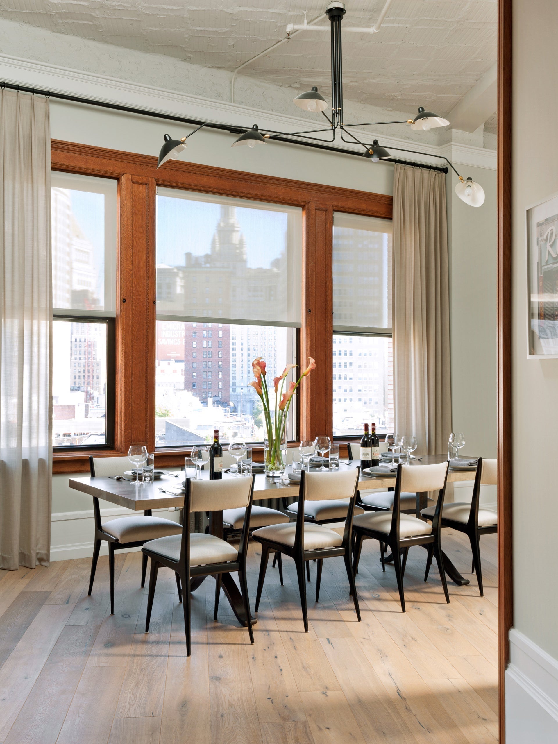 LED Ceiling Light Fixture - Serge Mouille Style - Adjustable Arm Design for Living Room & Modern Spaces