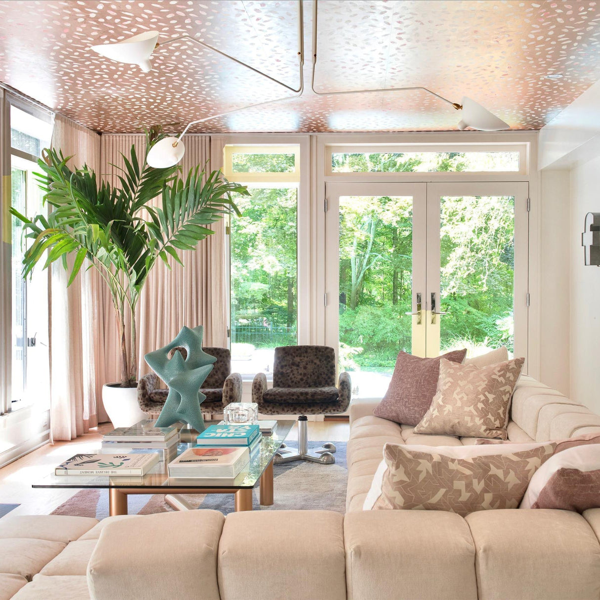 LED Ceiling Light Fixture - Serge Mouille Style - Adjustable Arm Design for Living Room & Modern Spaces