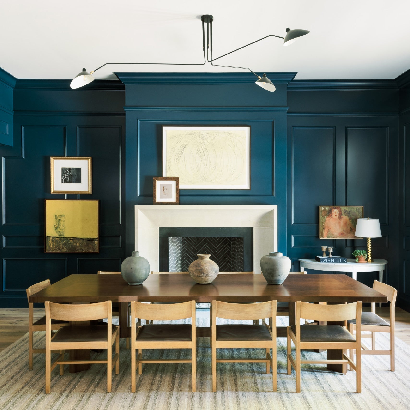 LED Ceiling Light Fixture - Serge Mouille Style - Adjustable Arm Design for Living Room & Modern Spaces