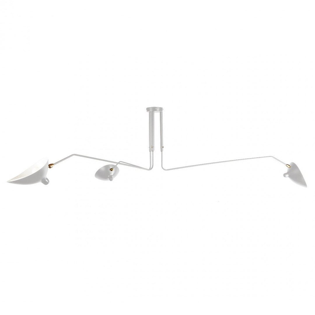 LED Ceiling Light Fixture - Serge Mouille Style - Adjustable Arm Design for Living Room & Modern Spaces