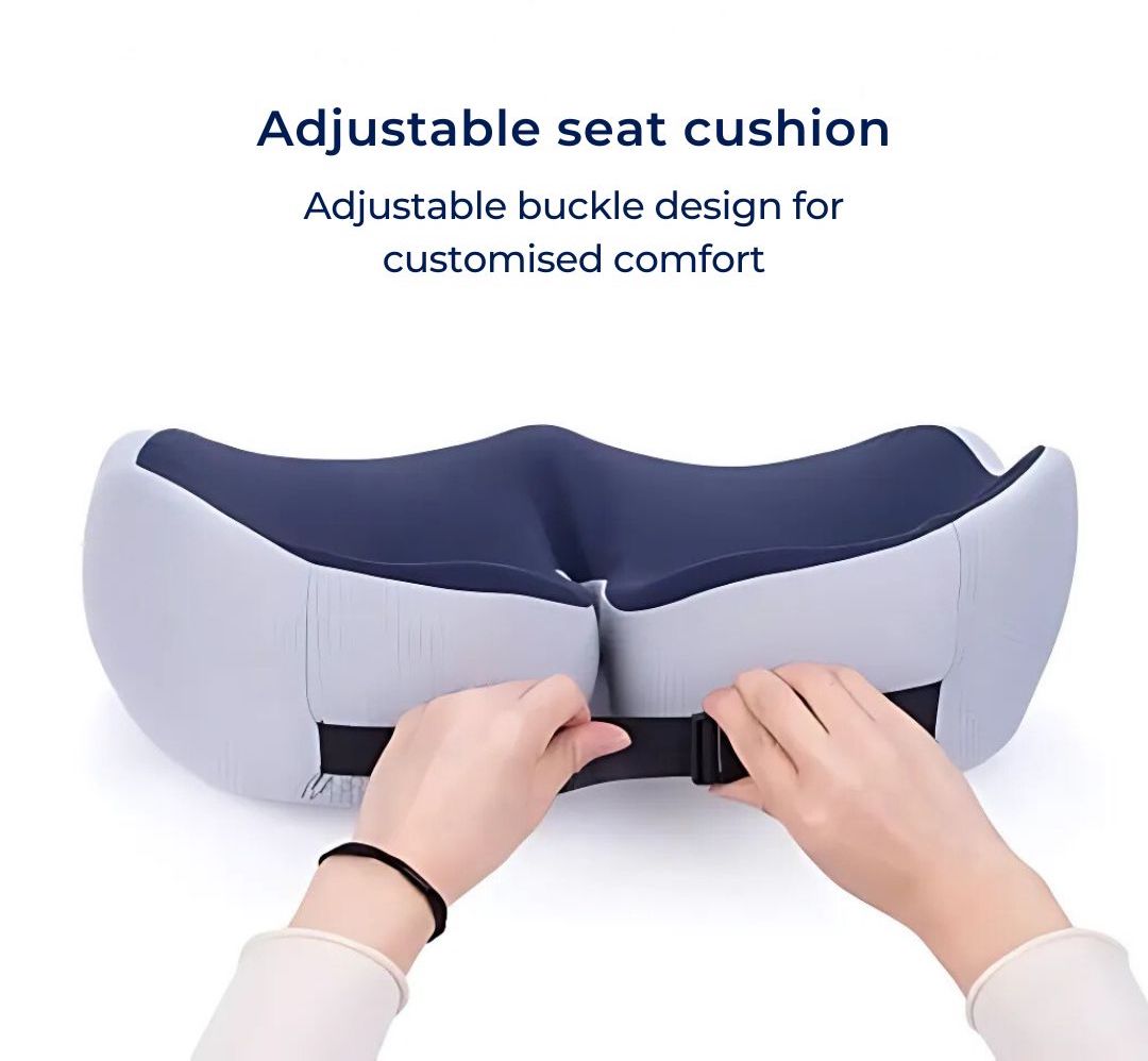 SitSmart Adjustable Memory Foam Seat Cushion | Tailbone Relief & Posture Support for Office, Car, and Dining Chairs