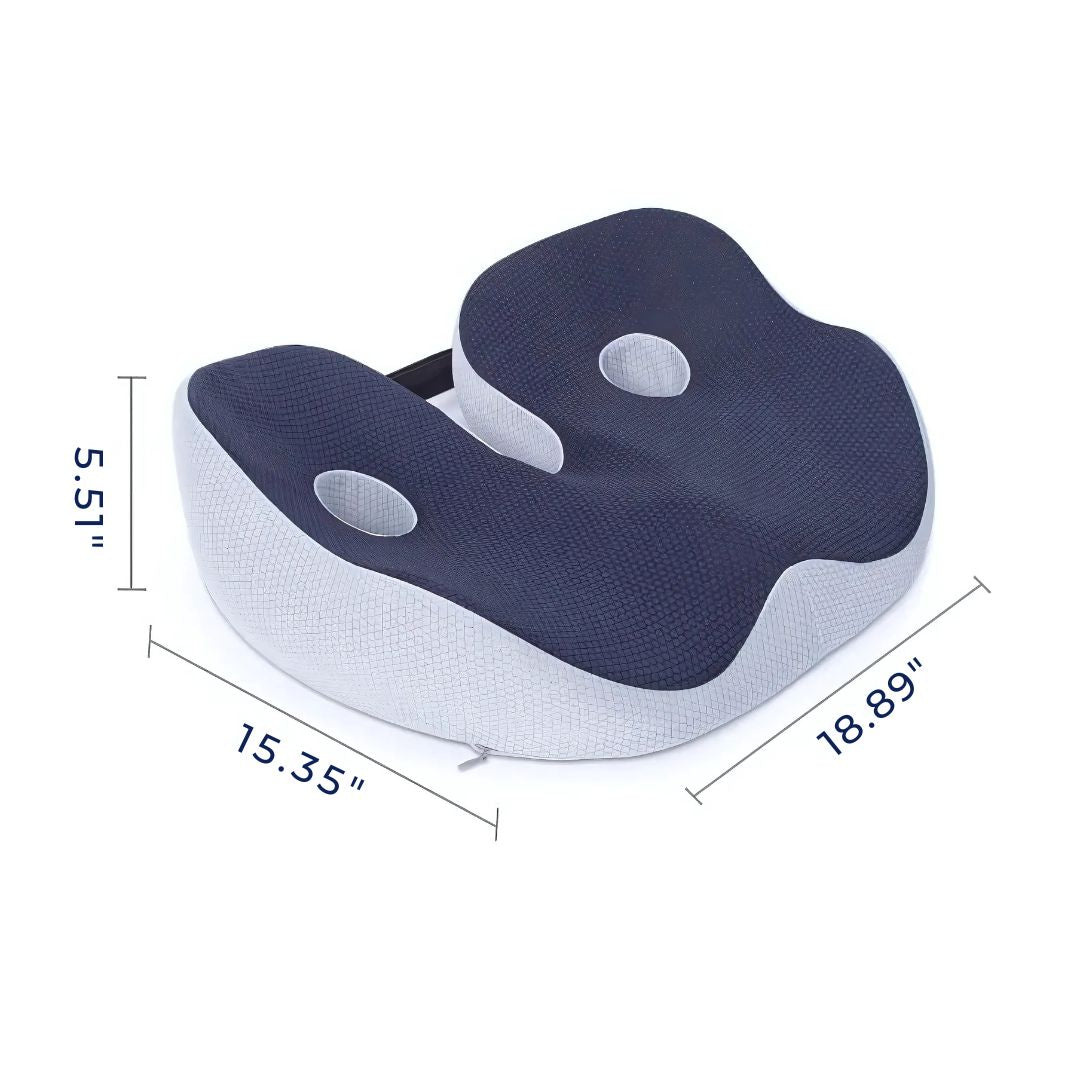 SitSmart Adjustable Memory Foam Seat Cushion | Tailbone Relief & Posture Support for Office, Car, and Dining Chairs