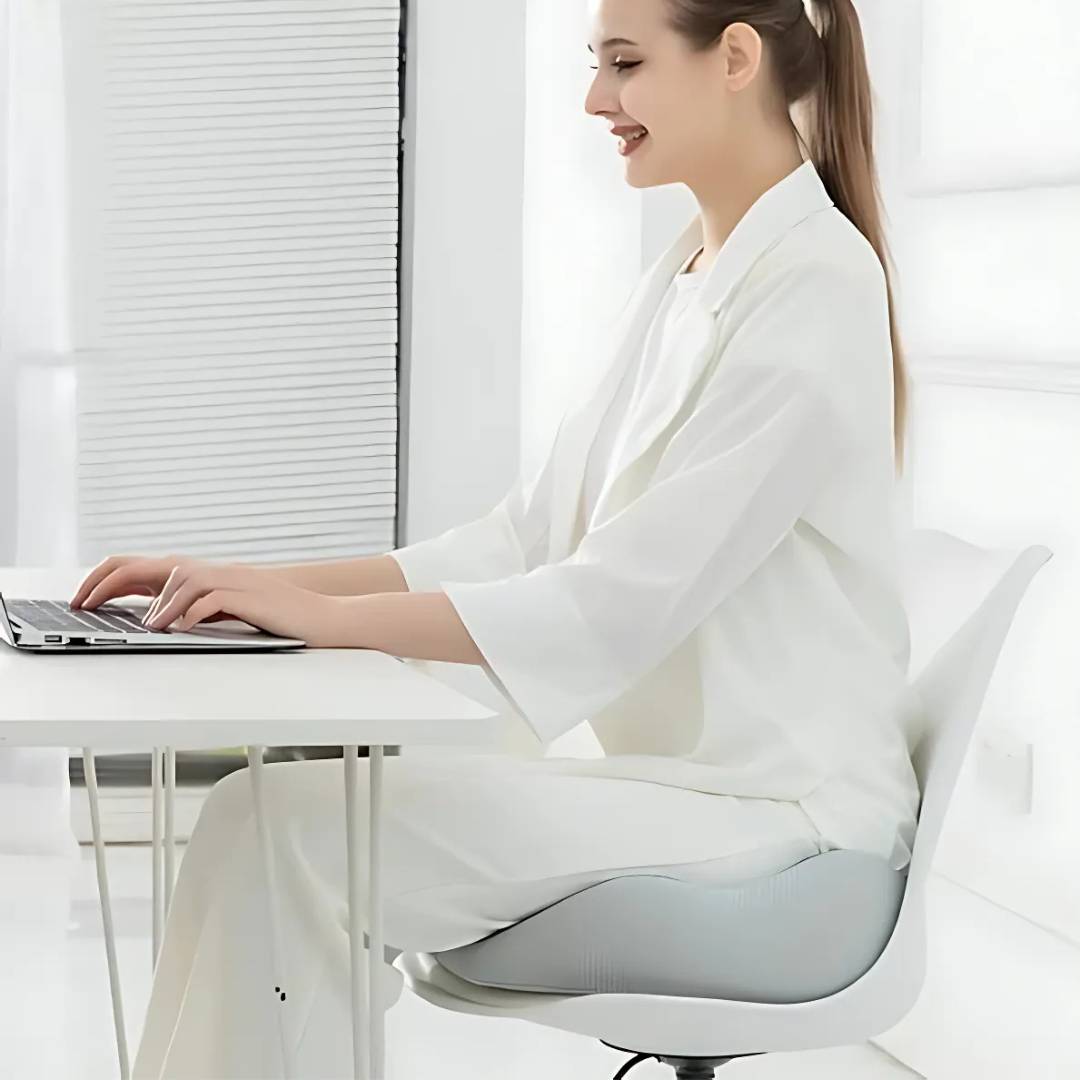 SitSmart Adjustable Memory Foam Seat Cushion | Tailbone Relief & Posture Support for Office, Car, and Dining Chairs