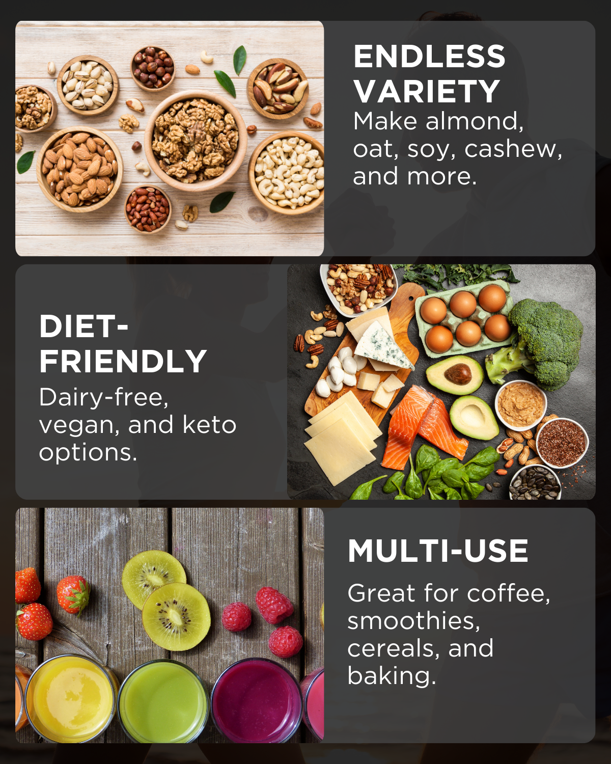 Nut Milk Maker Machine for Almond, Cashew, and Oat Milk - Easy to Use, BPA-Free, and Compact for Home Kitchen