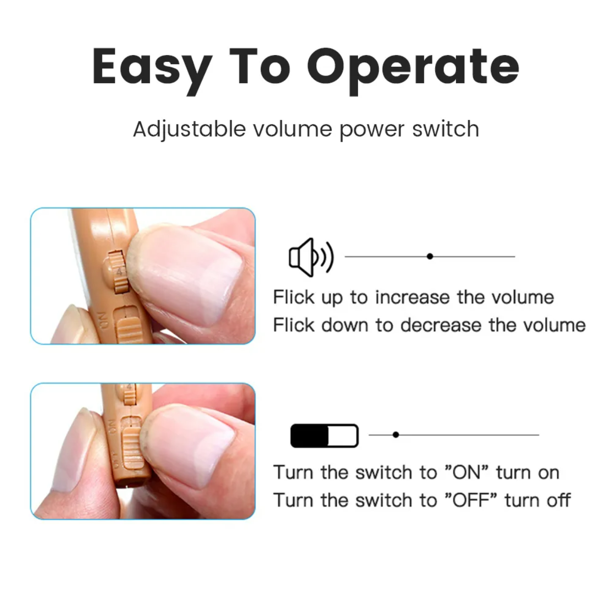Digital Magnetic Rechargeable Hearing Aids for Adult (Pair)