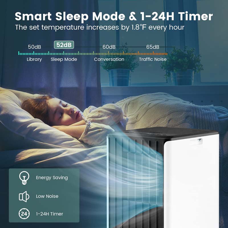 10000 BTU Portable Air Conditioner for Room up to 350 Sq. Ft, 3-in-1 AC Unit with Dehumidifier/Fan/Cool/Sleep Mode