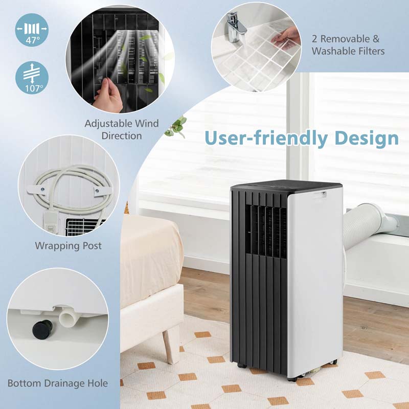 10000 BTU Portable Air Conditioner for Room up to 350 Sq. Ft, 3-in-1 AC Unit with Dehumidifier/Fan/Cool/Sleep Mode